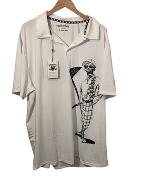 Tattoo Golf White Polo Shirt